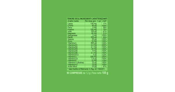 Multicis - integratore multivitaminico completo per stanchezza fisica e